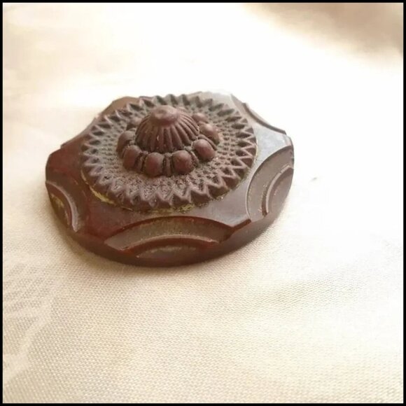 VTG Bakelite & Celluloid Medallion  Handle  Antique Vintage Furniture Pull - Picture 5 of 10